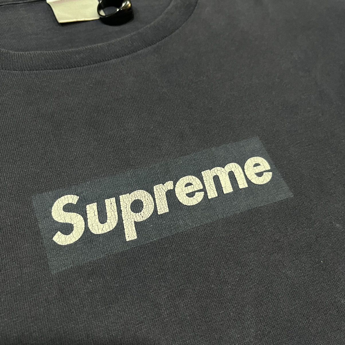 Supreme 90s SUPREME BOX LOGO NAVY on NAVY Tee Single Stitch Size US L / EU 52-54 / 3 - 3 Thumbnail
