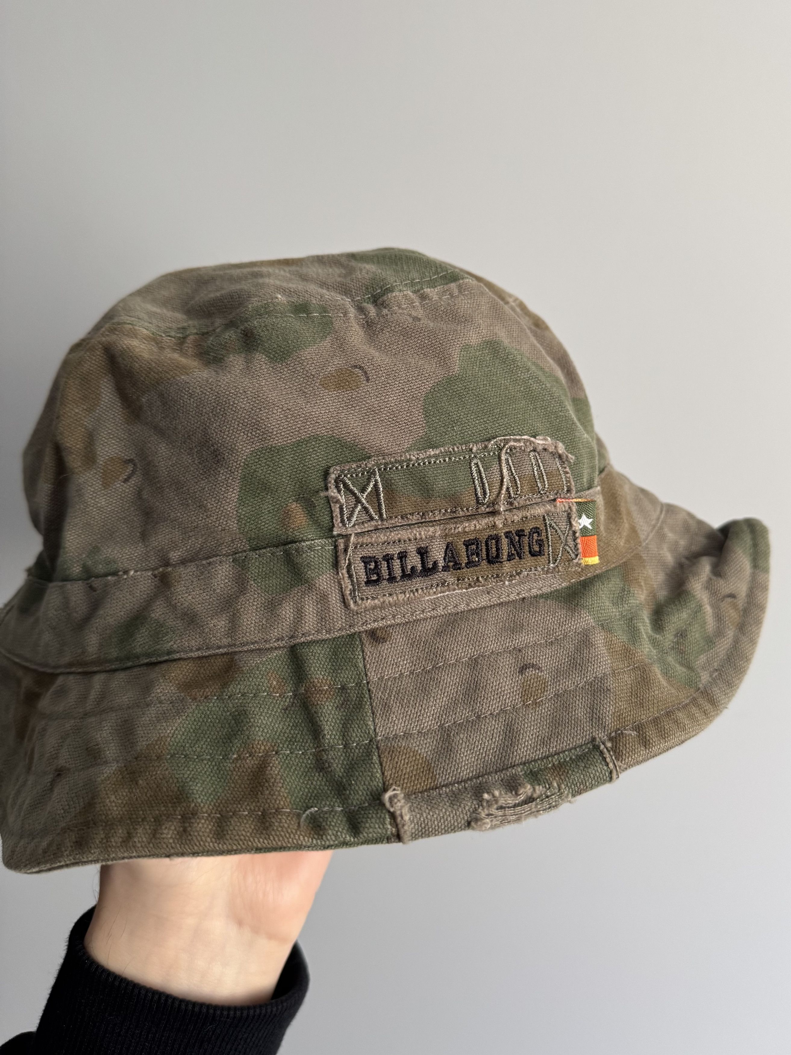 Billabong Vintage Billabong Bucket Camo Panama Hat military USA 90s Size ONE SIZE - 2 Thumbnail