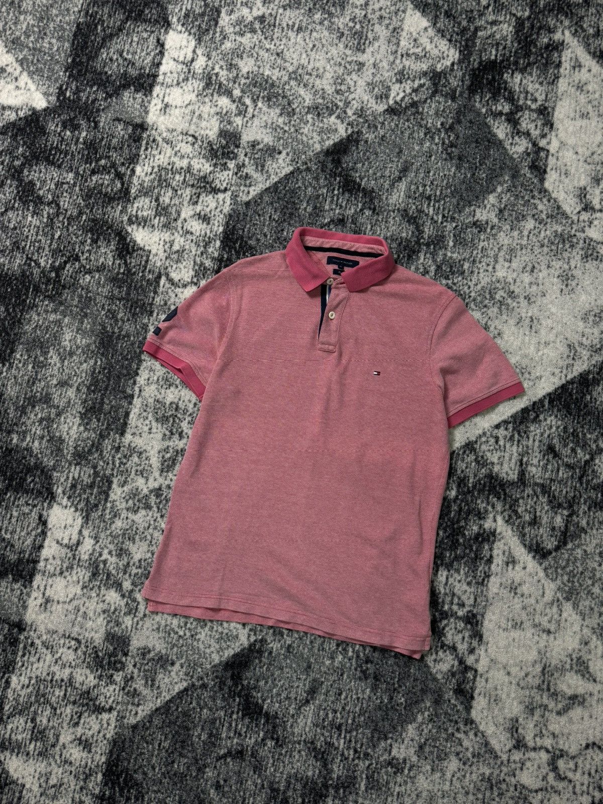 Tommy Hilfiger Vintage Tommy Hilfiger Polo Shirt Rugby Pink Size US M / EU 48-50 / 2 - 1 Thumbnail
