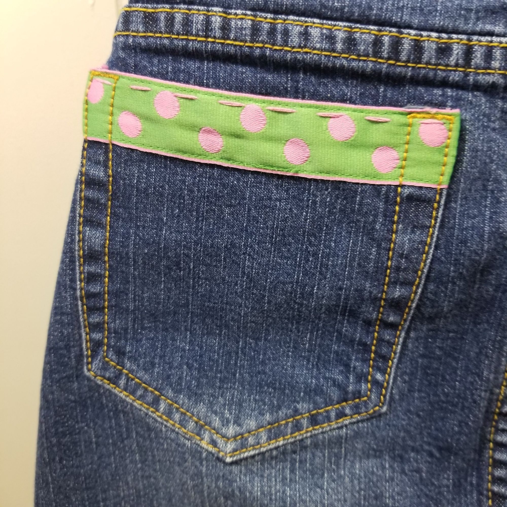 Lilly Pulitzer Lilly Pulitzer 0 Blue Jean Pencil Skirt Polka Dot Front Slit Size 25" / US 0 / IT 36 - 3 Thumbnail