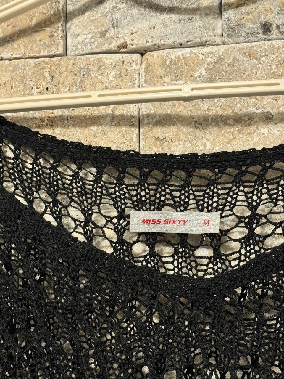 Miss Sixty Miss Sixty Black Knit Mesh Sweater Top Size M / US 6-8 / IT 42-44 - 4 Thumbnail