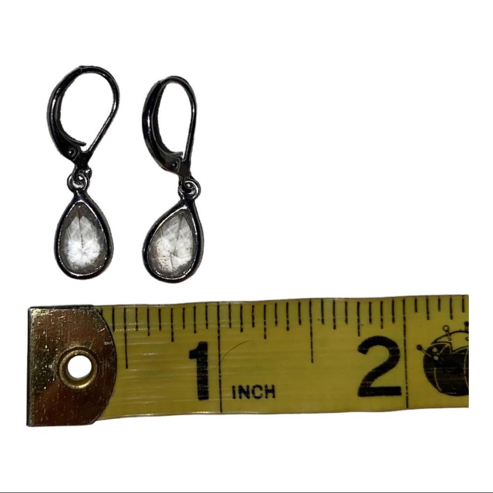 Designer Crystal Tear Drop Dangly Earrings Size ONE SIZE - 2 Thumbnail