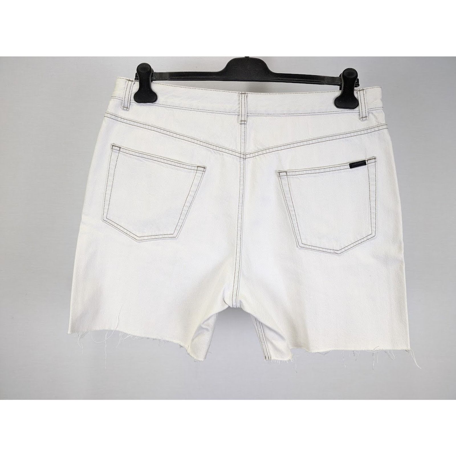 Saint Laurent Paris o1rshd1 Baggy Shorts Tigh LE in Off-White Size US 36 / EU 52 - 9 Thumbnail