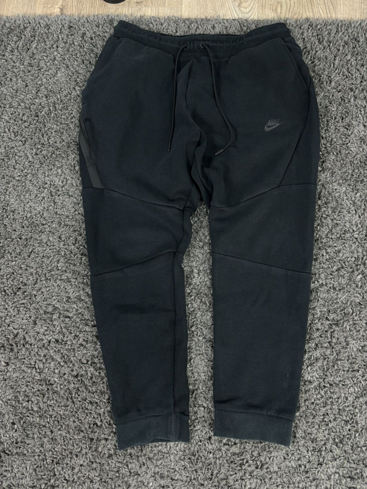 Designer × Nike Drill Uk Swag Sweatpants Nike Tech Fleece Drippy Black Size US 32 / EU 48 - 2 Thumbnail