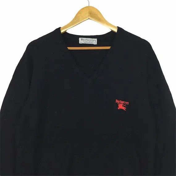 Burberry BURBERRY Knitwear Pure Lambswool V-Neck Sweatshirt Sweater Size US M / EU 48-50 / 2 - 4 Thumbnail