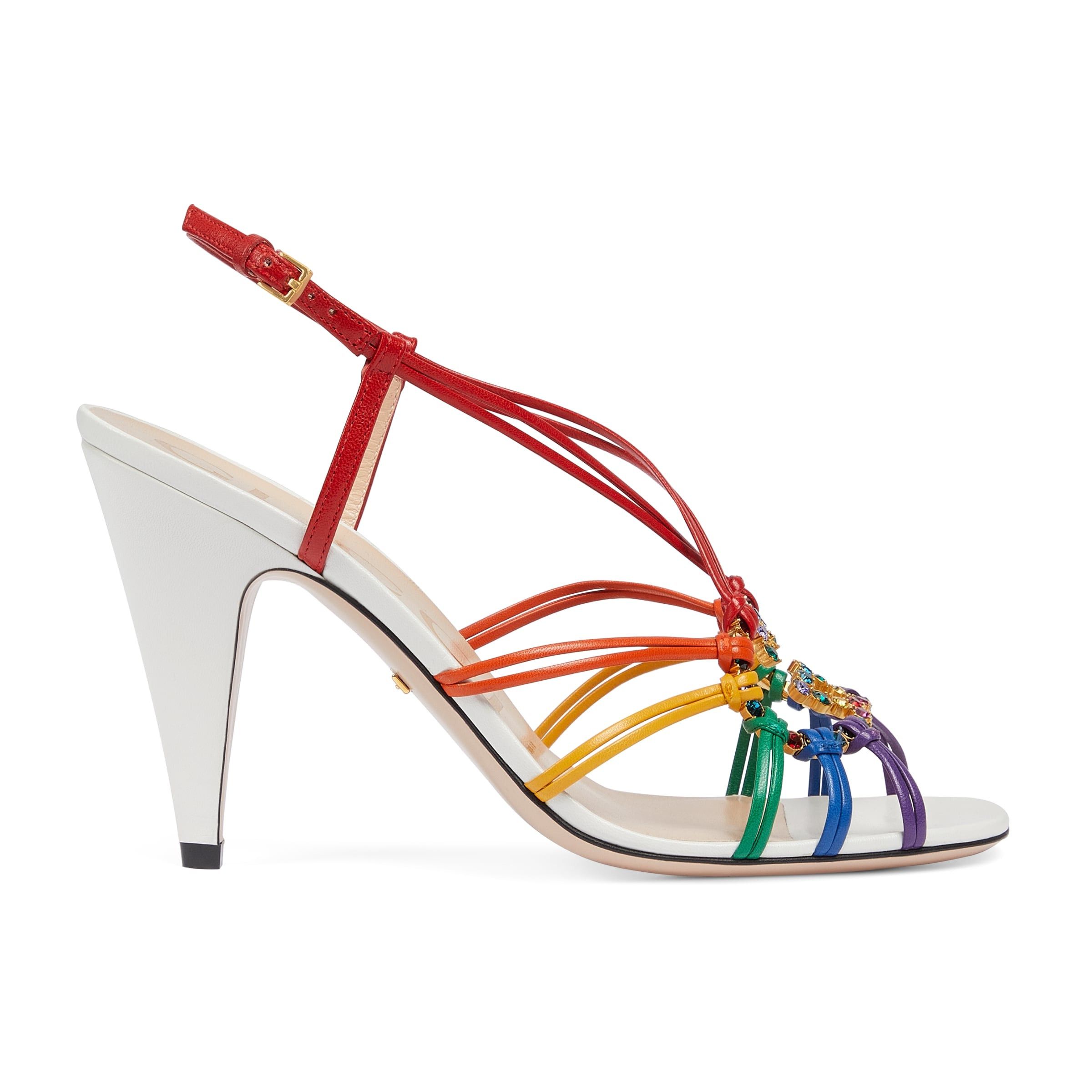 Gucci Gucci Interlocking G Crystals Sandals SIZE 37 Size ONE SIZE - 1 Thumbnail