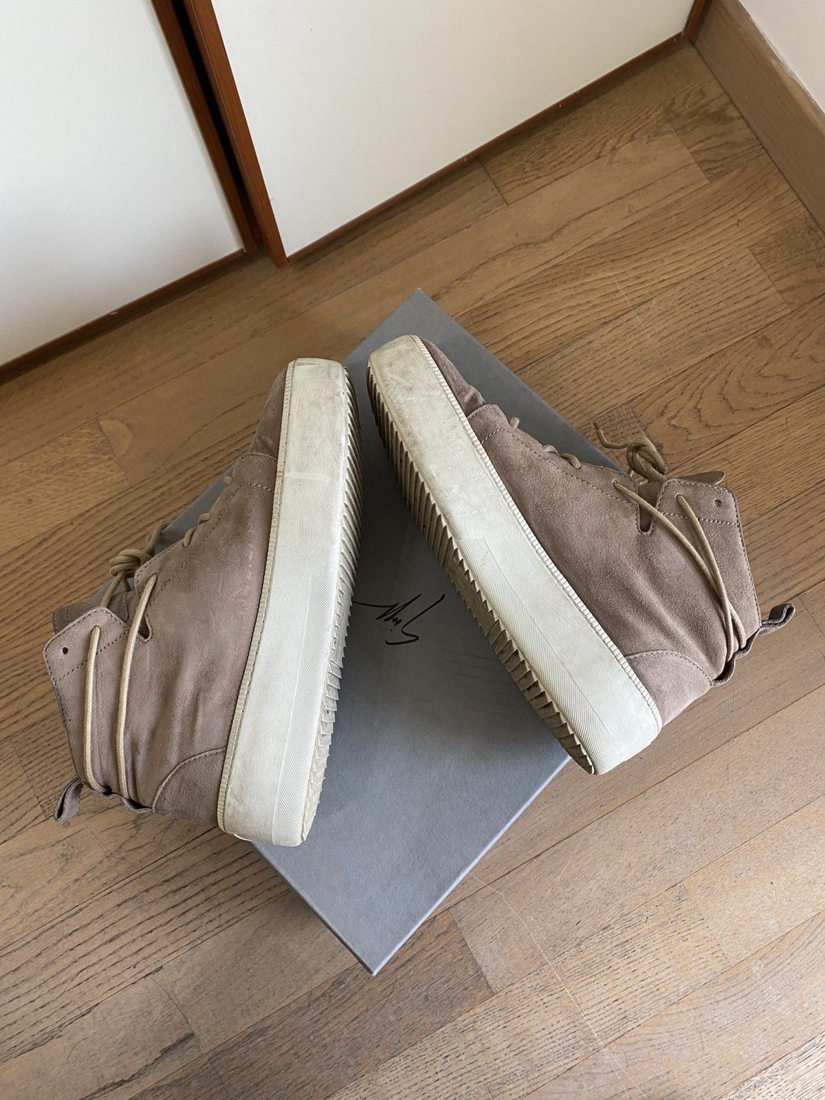 Giuseppe Zanotti Giuseppe Zanotti Beige Suede Leather Sneakers 43 1/3 Size US 10.5 / EU 43-44 - 2 Thumbnail
