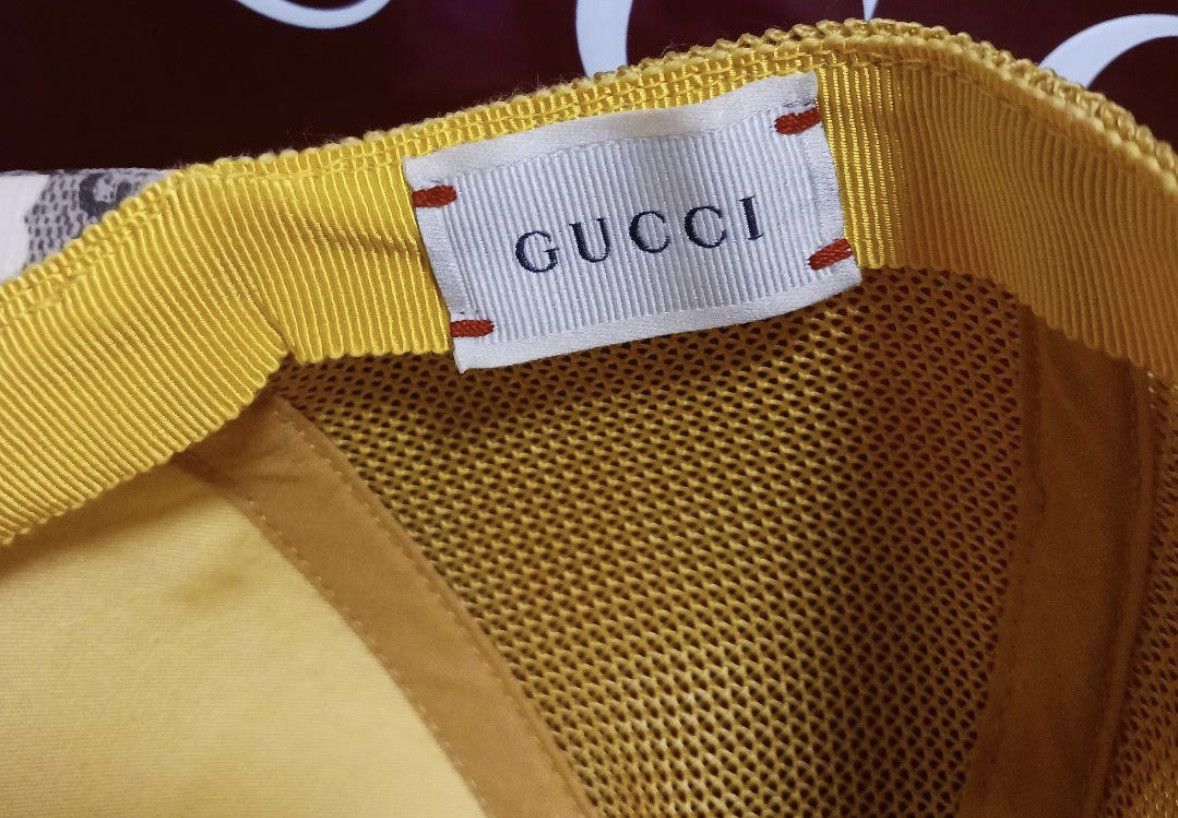 Gucci GUCCI GG CAP monogram heart bage brown yellow M Size ONE SIZE - 5 Thumbnail