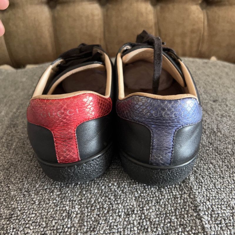 Gucci Gucci Ace Black Sneakers with Bee Embroidery Size US 7.5 / EU 40-41 - 1 Thumbnail