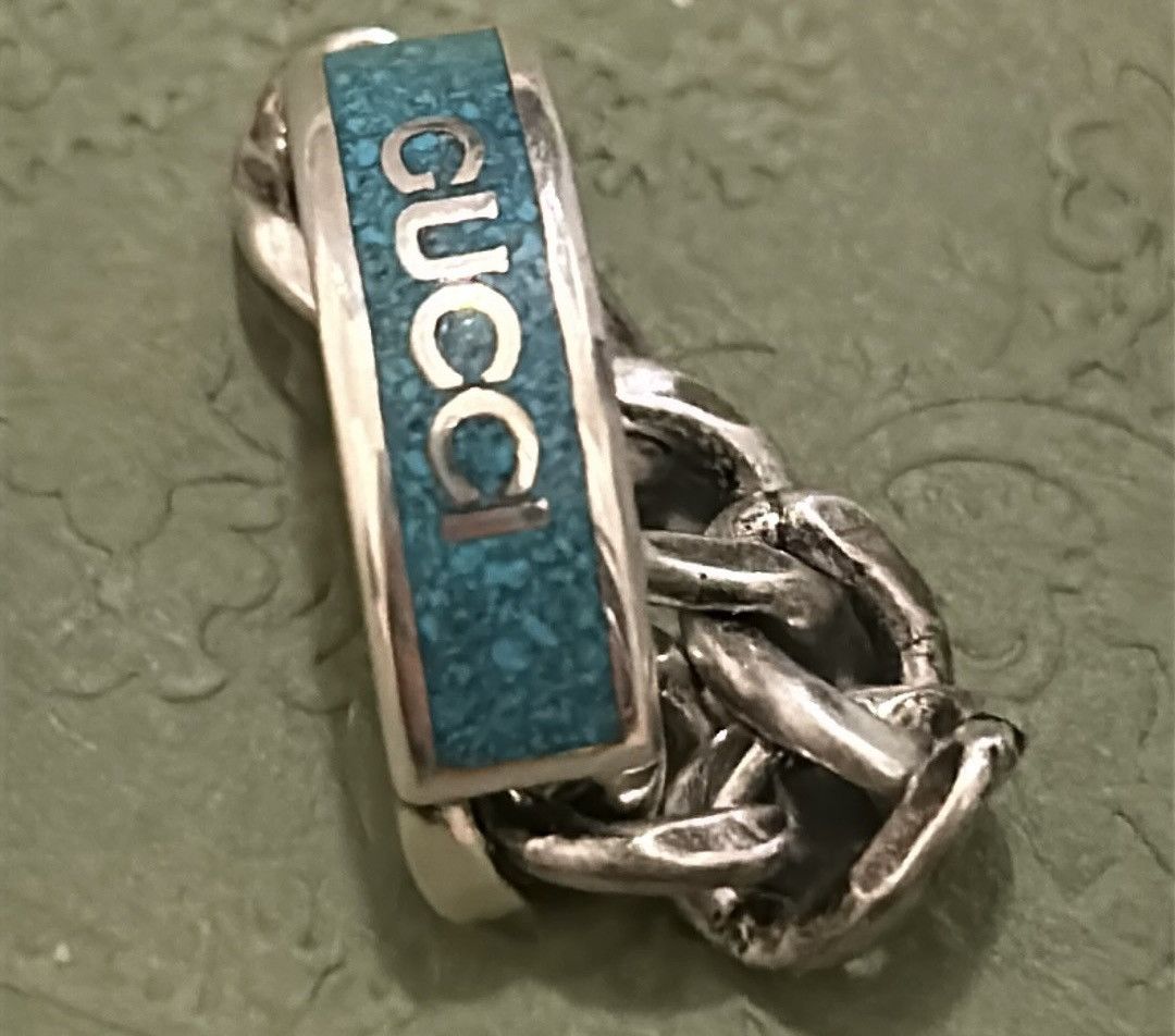 Gucci Gucci Tag Chain Enamel Arg 925 Ring Size ONE SIZE - 3 Thumbnail