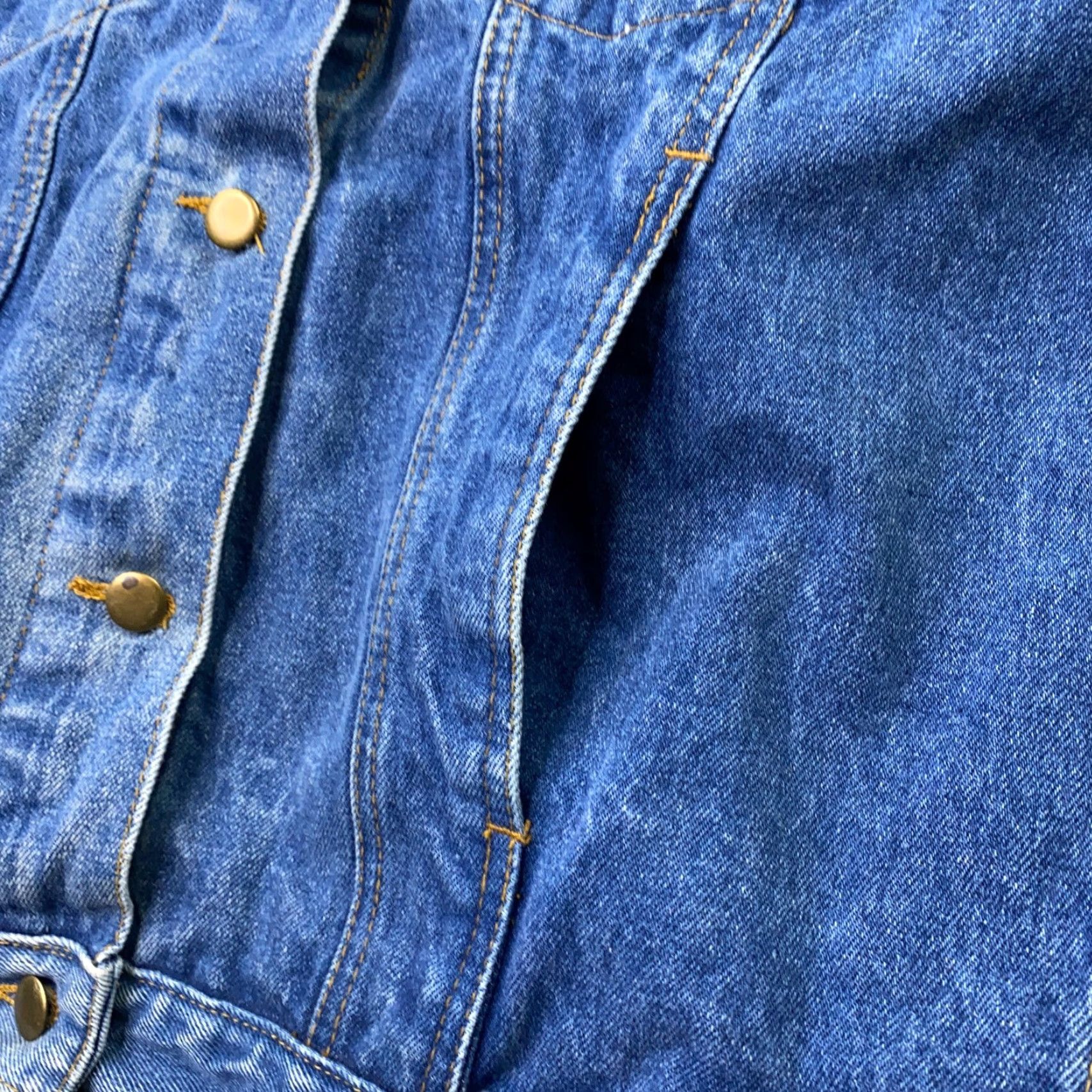 Vintage VINTAGE The Jack Set Womens Jacket Shirt Denim Trucker Coat Boxy Blue 80s Retro Oversized Pockets Small Details: Button Size 32" / US 10 / IT 46 - 6 Thumbnail