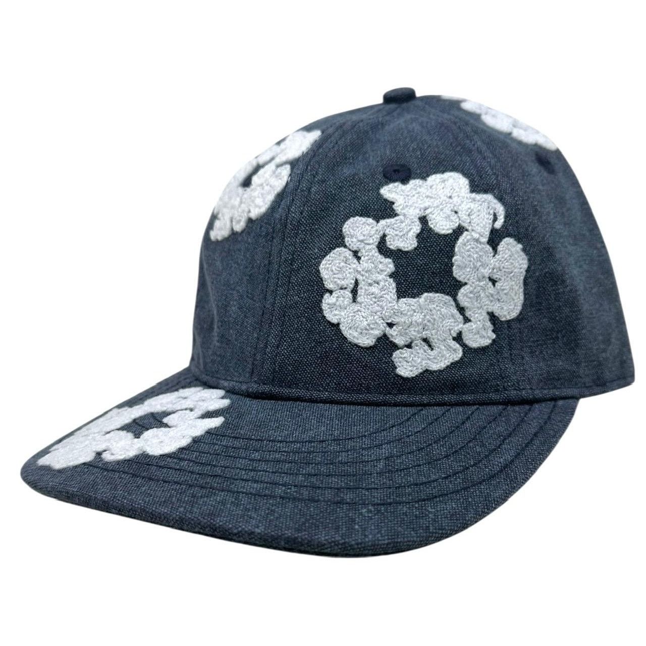 DENIM TEARS Denim Tears Cotton Wreath Dyed Strapback Hat Cap in Navy Size ONE SIZE - 1 Thumbnail