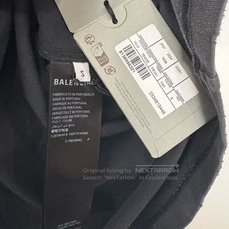 Balenciaga Balenciaga New Black Silver Tape Letter Tee. Size US S / EU 44-46 / 1 - 4 Thumbnail