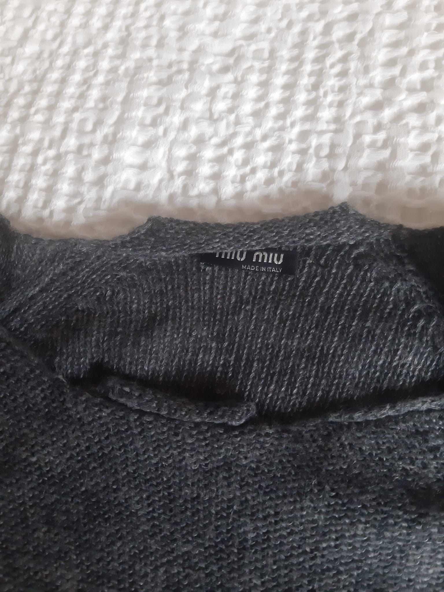 Miu Miu MiuMiu SS 2007 Distressed Alpaca & Linen Knit T-Shirt Size US M / EU 48-50 / 2 - 6 Thumbnail