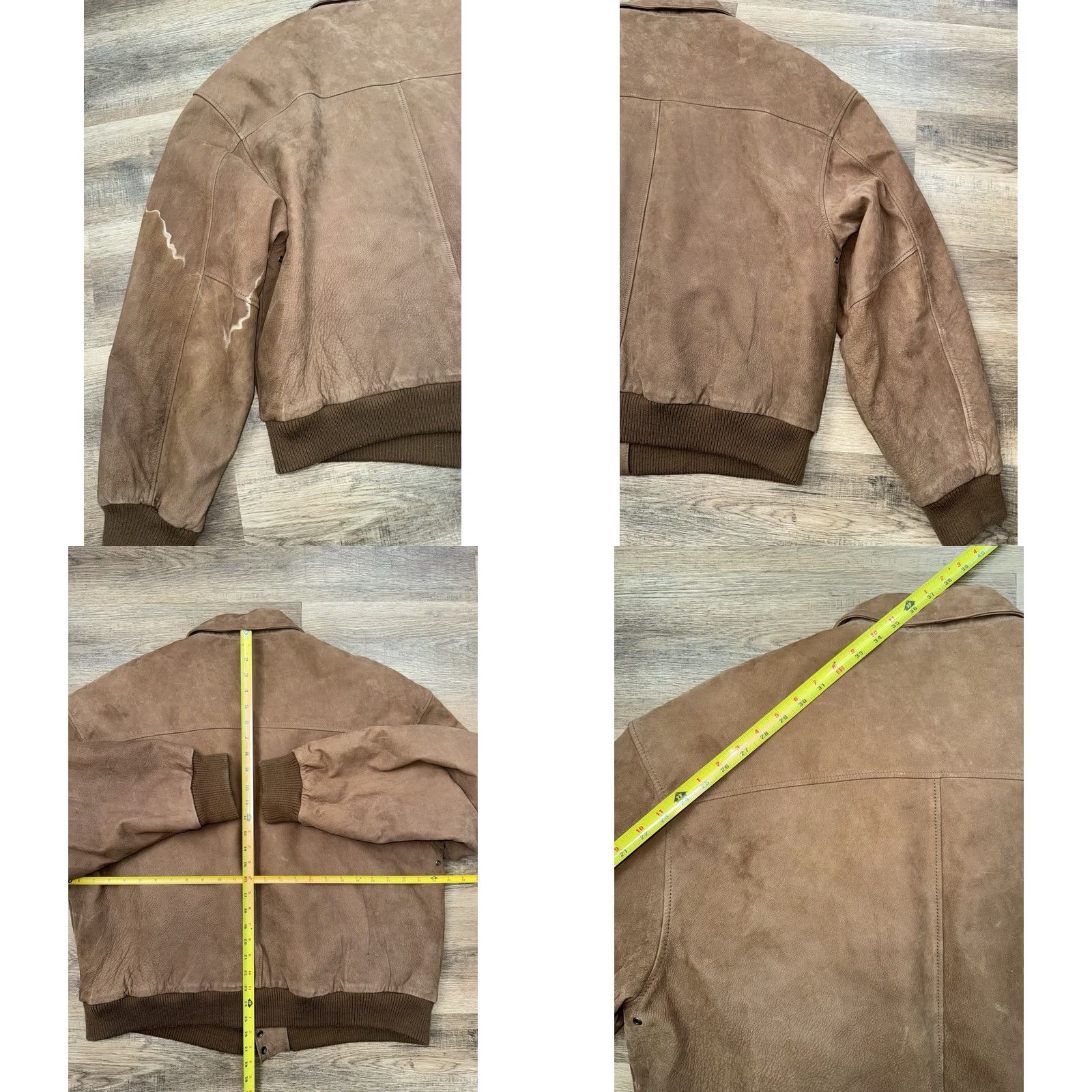 Vintage Vintage Cayenne Leather Bomber Jacket - Brown - Mens - XL - Zip - Softshell Size US XL / EU 56 / 4 - 8 Thumbnail