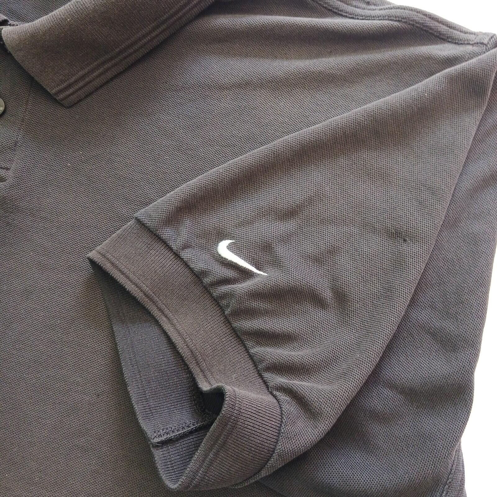 Nike Vintage Nike Team Dri Fit 2-Button Mens Black Polo Shirt 2XL Size US XXL / EU 58 / 5 - 8 Thumbnail