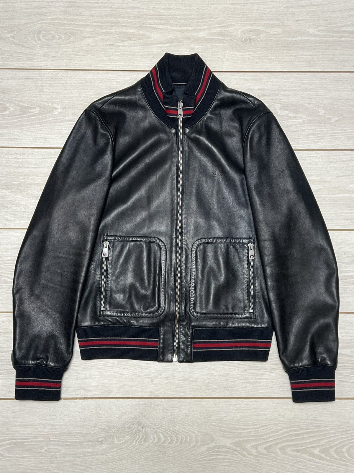 ジャケット・アウター SS2003 GUCCI by Tom Ford LEATHER JACKET Women's GUCCI by TOM FORD Leather Biker Jacket Black RARE