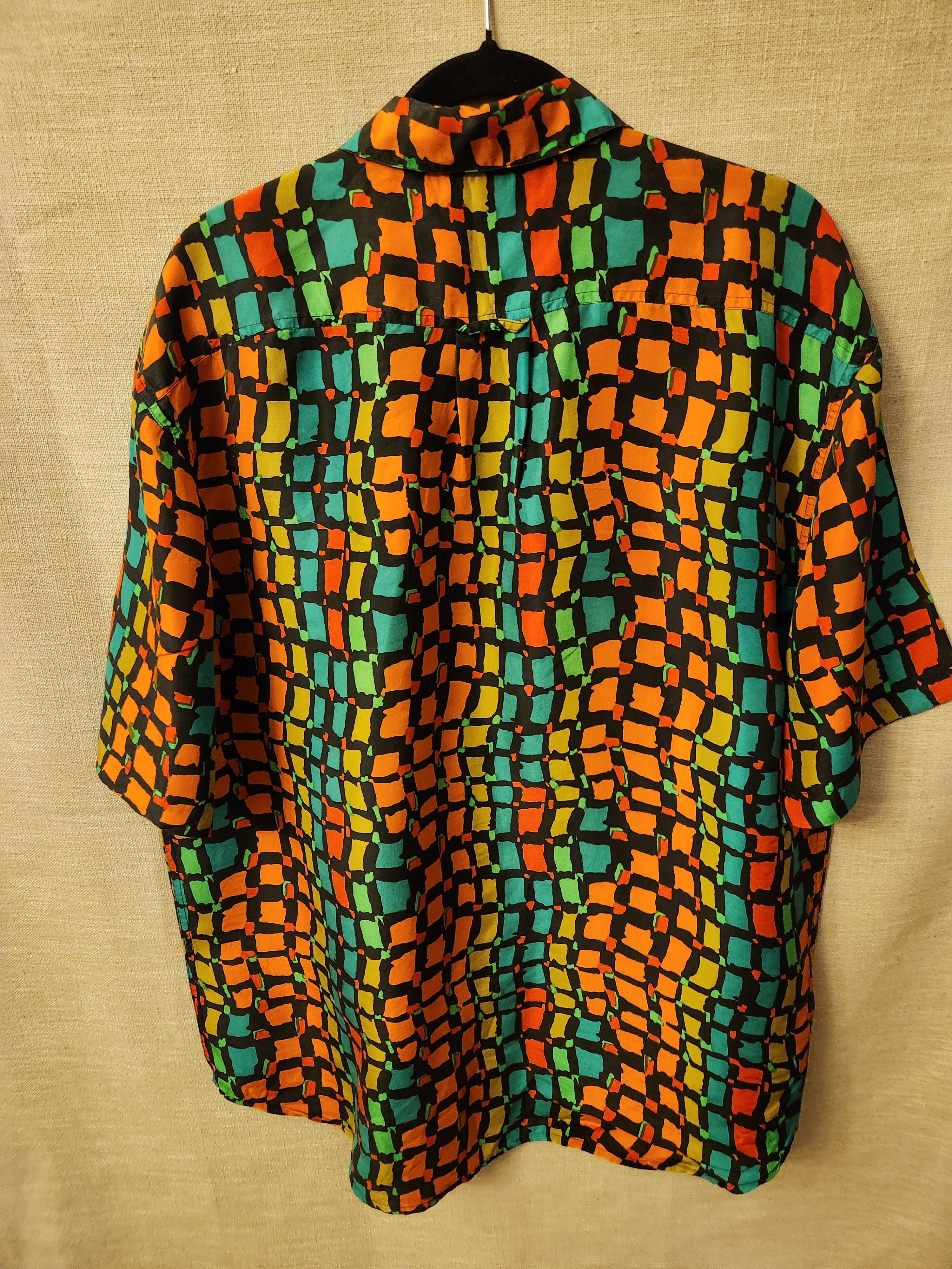 Perry Ellis Colorful Abstract Designed Short Sleeve Shirt Size US L / EU 52-54 / 3 - 2 Thumbnail