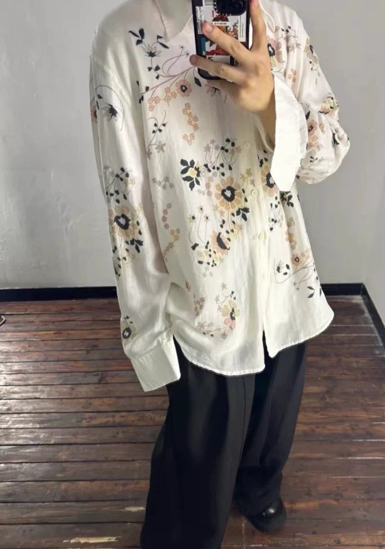 Our Legacy Our Legacy Silk cotton floral shirt Size US M / EU 48-50 / 2 - 1 Thumbnail