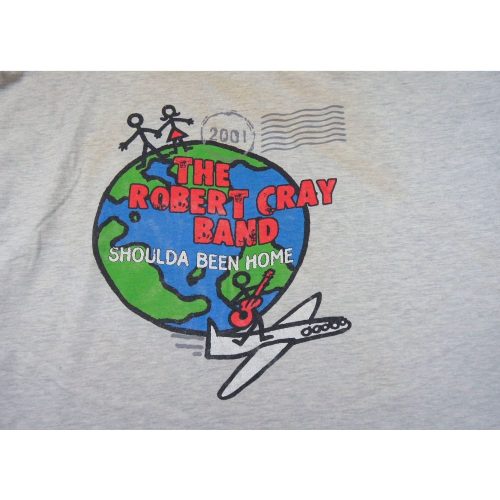 Hanes VINTAGE Hanes The Robert Gray Band Shirt Men XL Gray Cotton Short Sleeve Crew Neck Logo Tee 2000s Band Music Mens XLarge (Guitarist) Size US XL / EU 56 / 4 - 2 Thumbnail