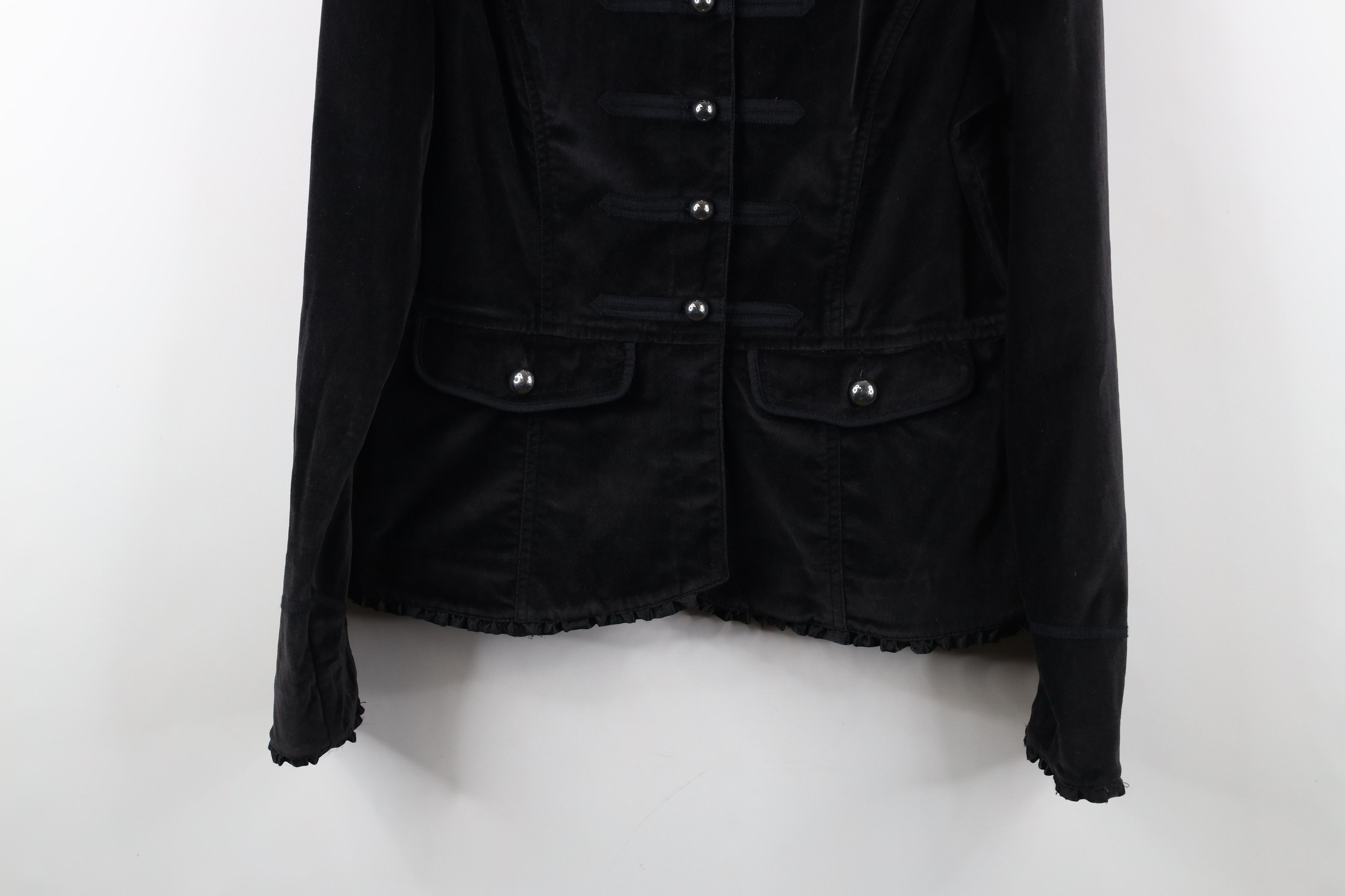 Vintage × White House Black Market White House Black Market Trim Velour Military Blazer Jacket Size L / US 10 / IT 46 - 3 Thumbnail