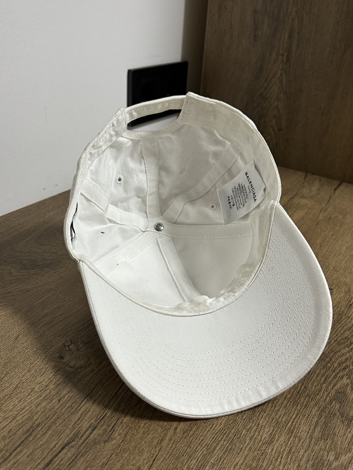 Balenciaga Balenciaga Embroidered Logo White Baseball Cap Hat Size L Size ONE SIZE - 8 Thumbnail