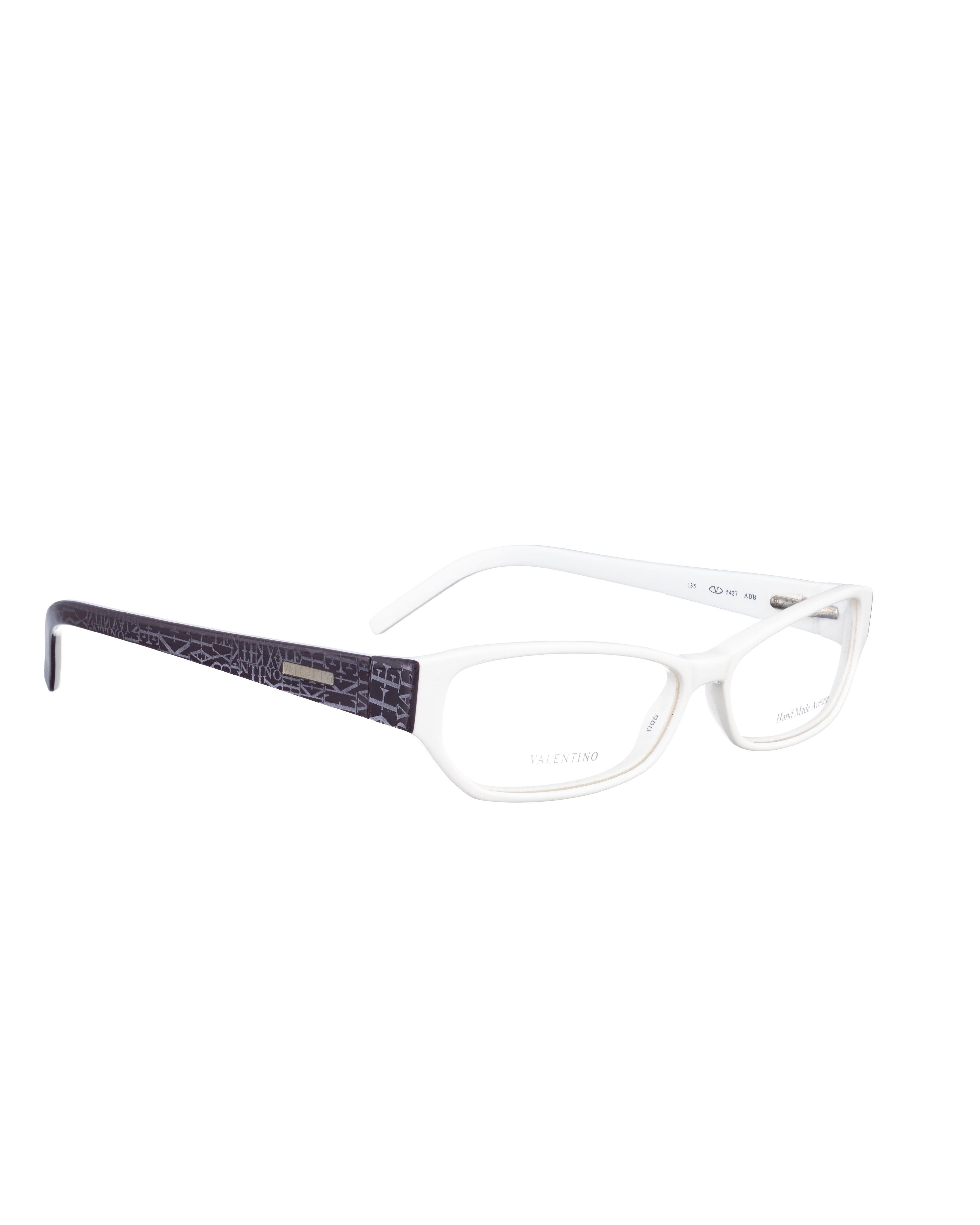 Valentino Valentino 00s White and Brown Glasses with Logo Pattern Size ONE SIZE - 1 Thumbnail