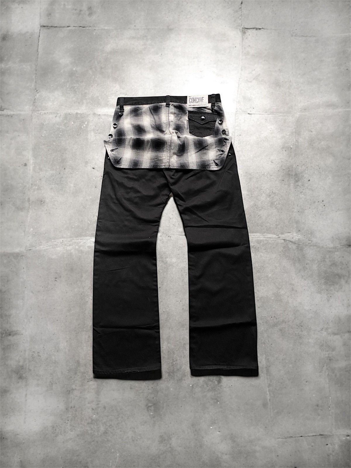 Japanese Brand 2000s CNCV Concave Attempt Japanese Brand Plaid Double Layer Size US 31 - 1 Thumbnail