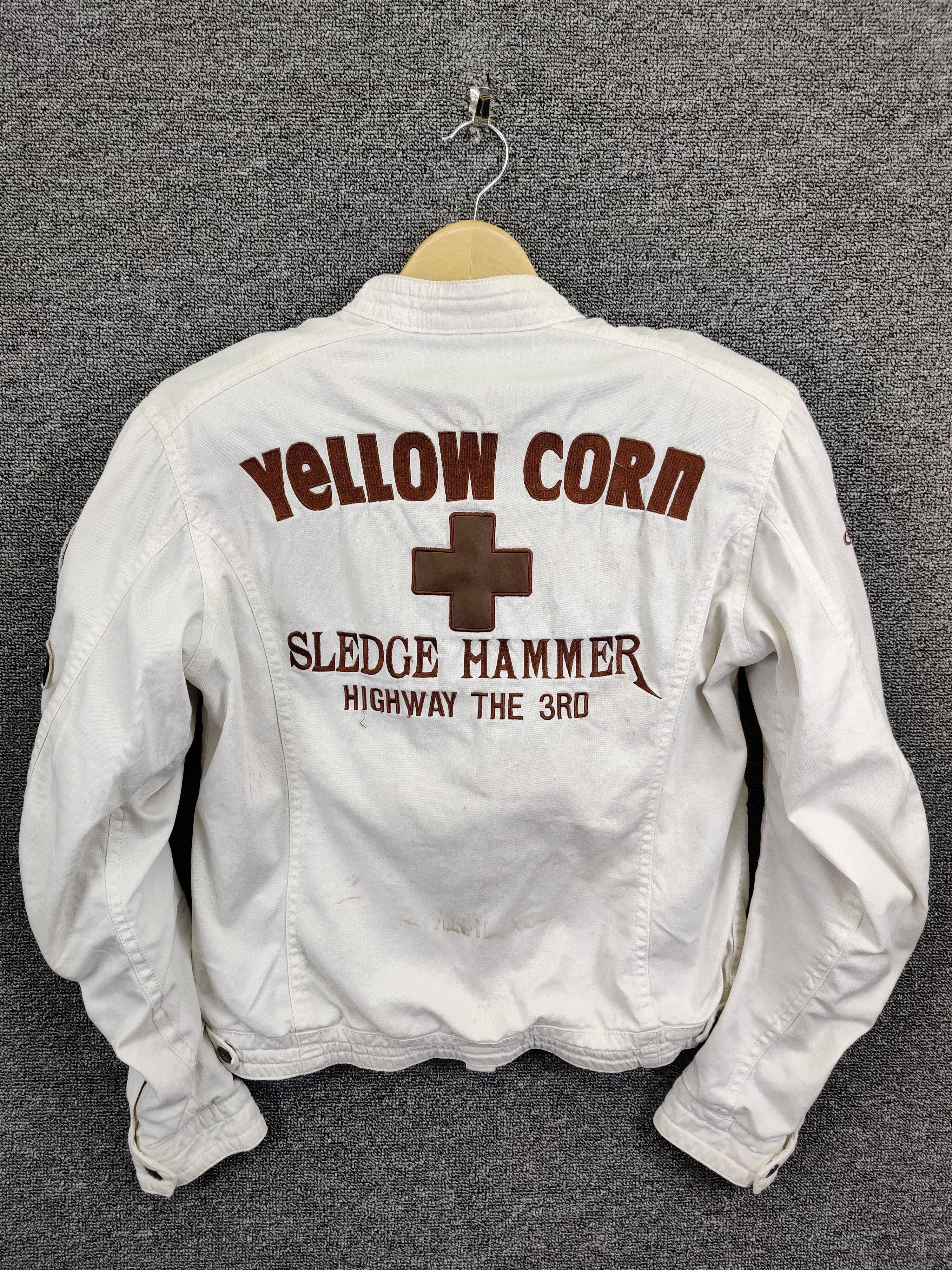 YELLOW CORN SLEDGE HAMMER ジャケット Mホワイト Vintage × YELLOW CORN Yellow Corn Jacket Sledge Hammer