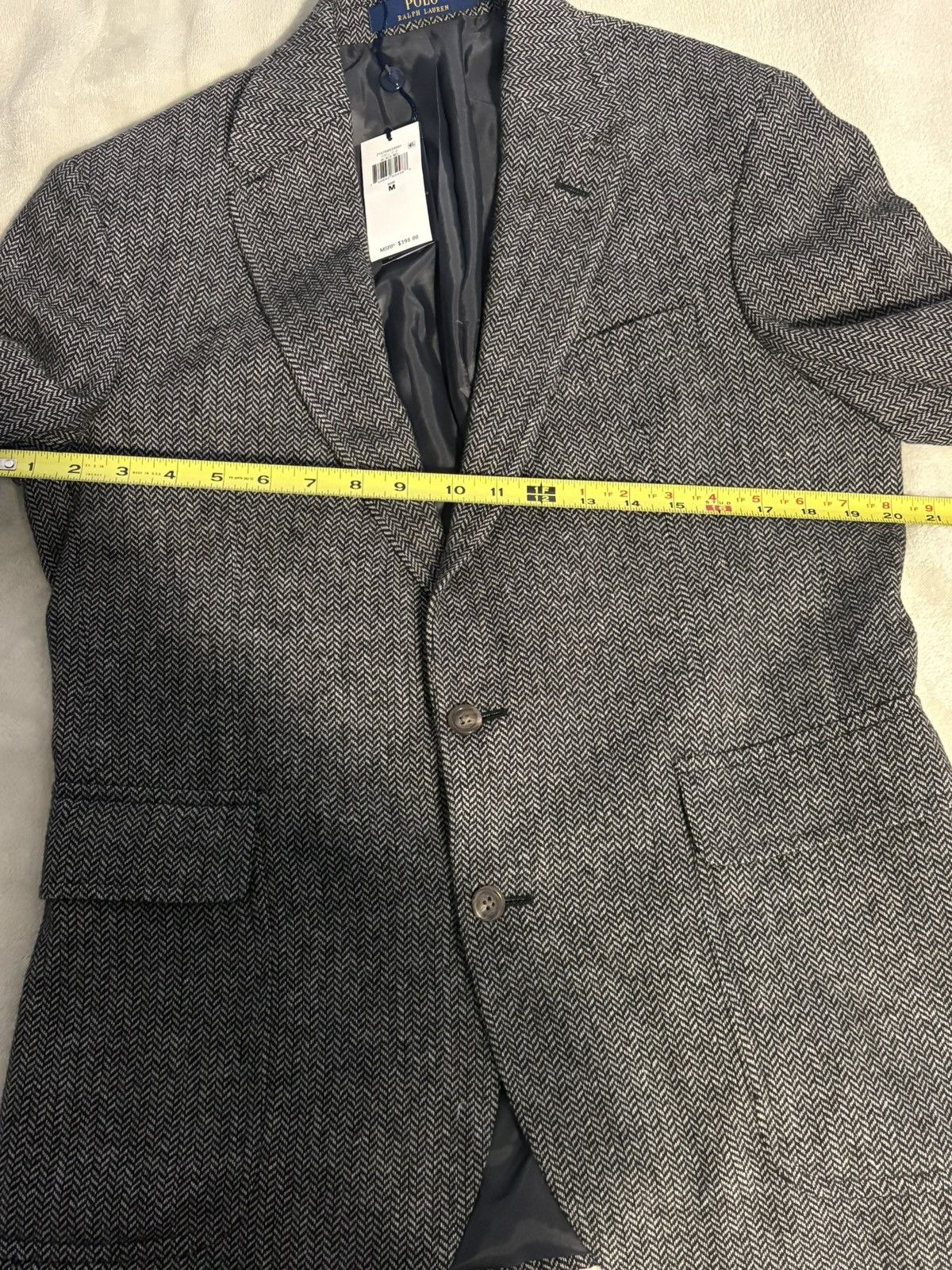 Polo Ralph Lauren $398 NEW POLO RALPH LAUREN Herringbone Tweed Sport Medium Size 38R - 7 Thumbnail