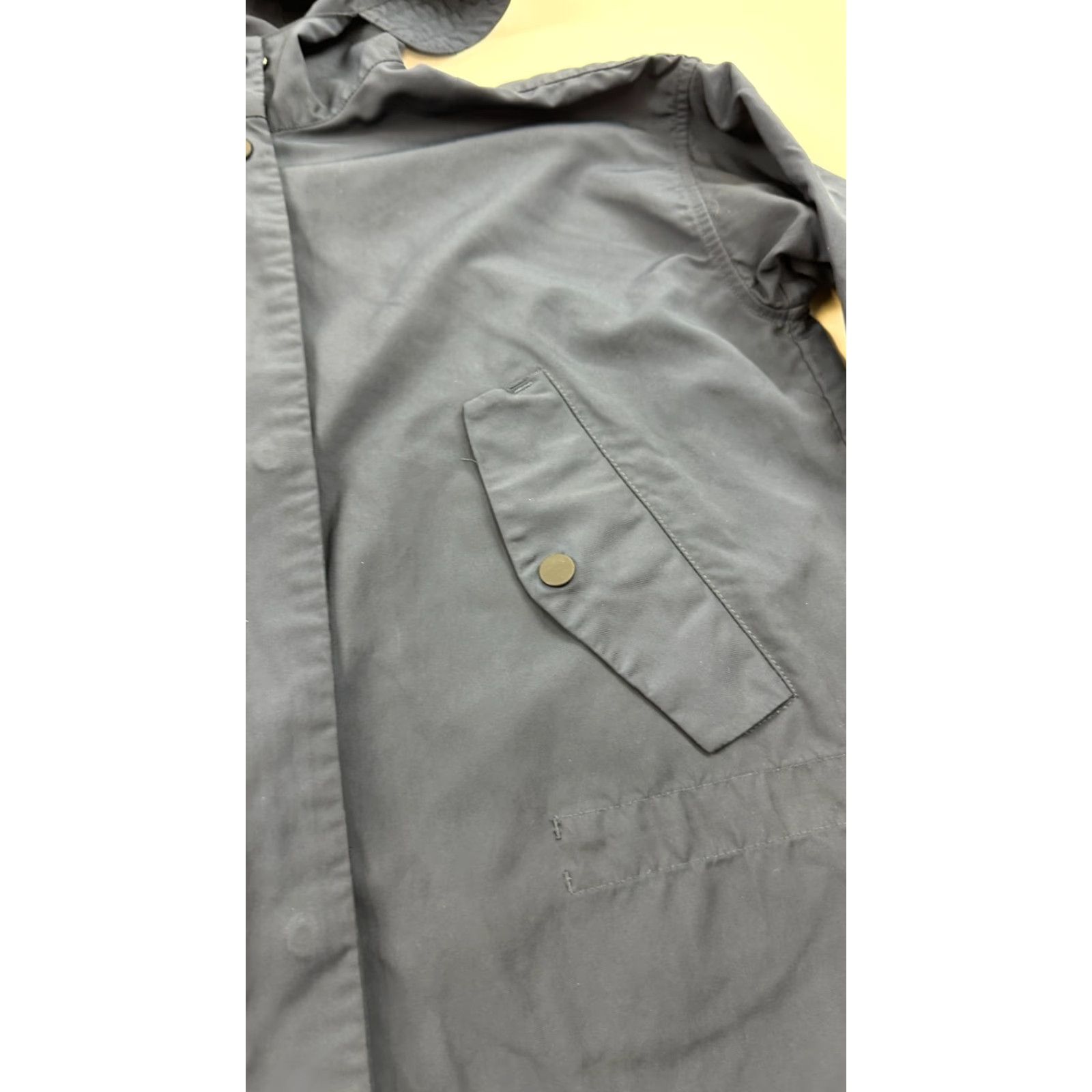 Everlane Everlane Jacket Womens XS Blue Long Sleeve Hooded Snap Front Inside Zip Size XS / US 0-2 / IT 36-38 - 4 Thumbnail
