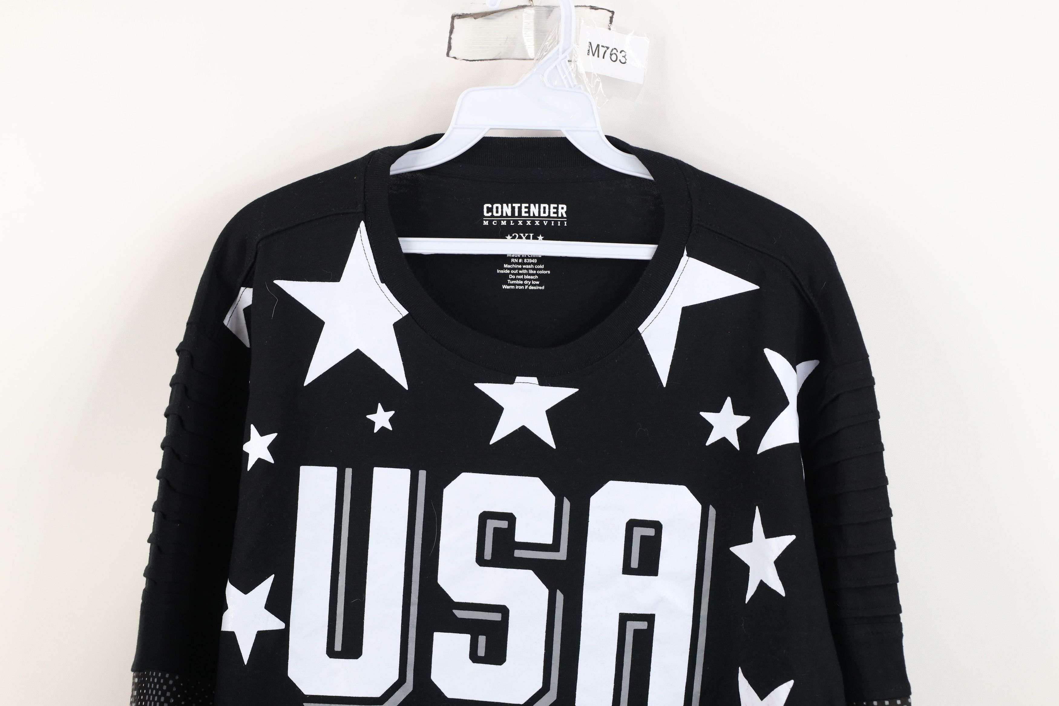 Vintage Deadstock Vintage Y2K Streetwear Flag Long Sleeve T-Shirt Size US XXL / EU 58 / 5 - 2 Thumbnail