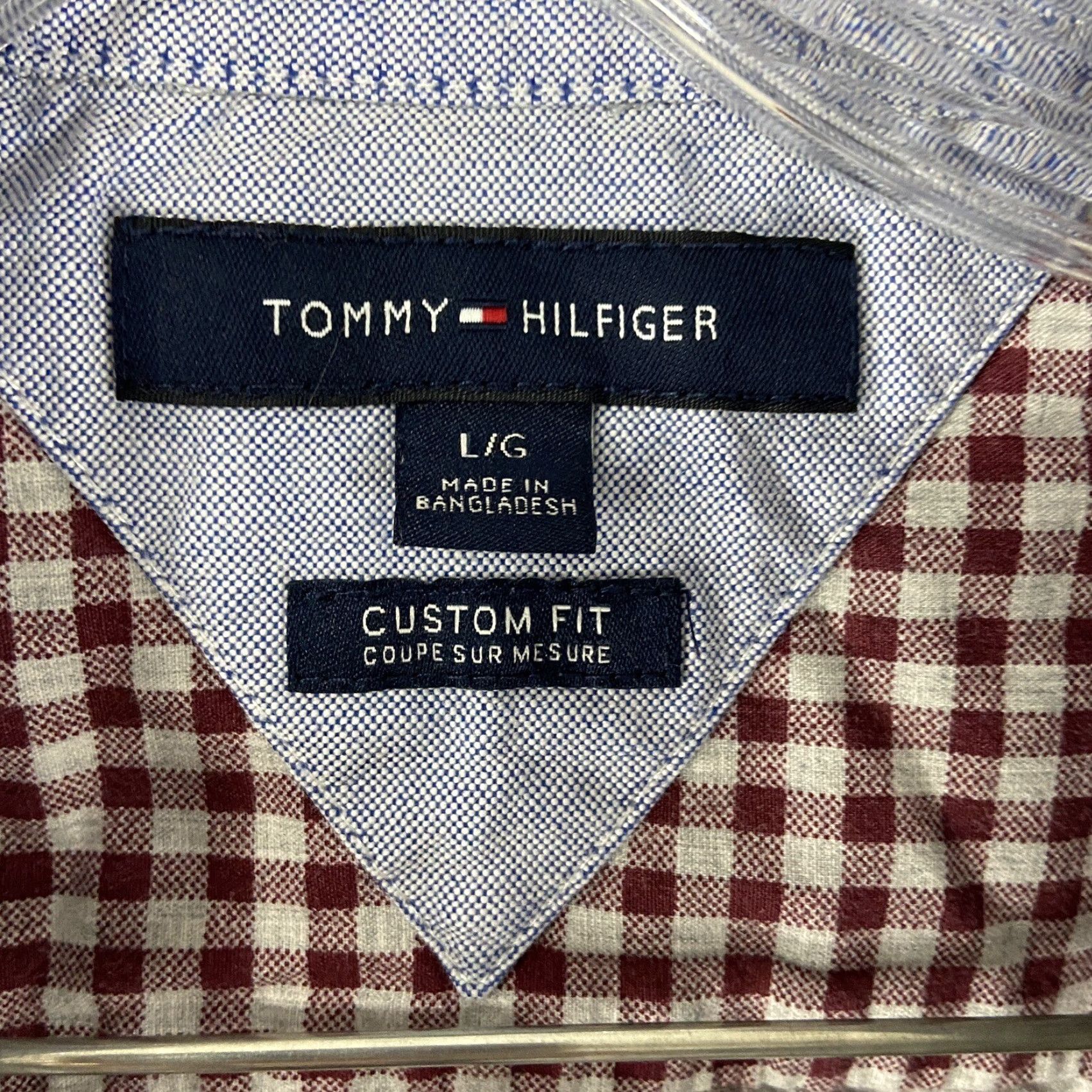 Tommy Hilfiger VINTAGE Tommy Hilfiger Shirt Adult Men L Red Plaid Long Sleeve Button-Up Mens L Size US L / EU 52-54 / 3 - 6 Thumbnail