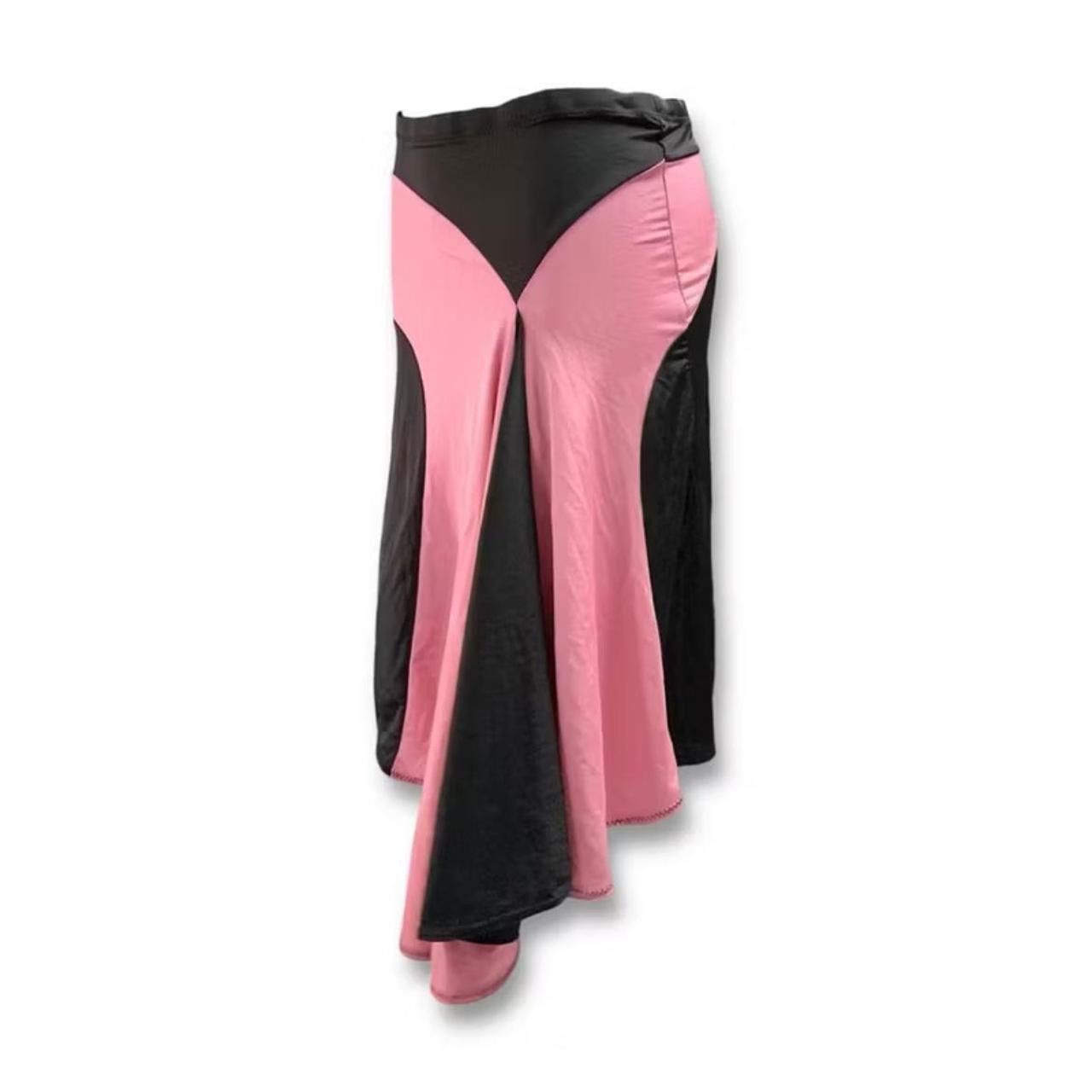 Guess Vintage Y2K Guess Pink and black asymmetrical Midi skirt Size 28" / US 6 / IT 42 - 2 Thumbnail