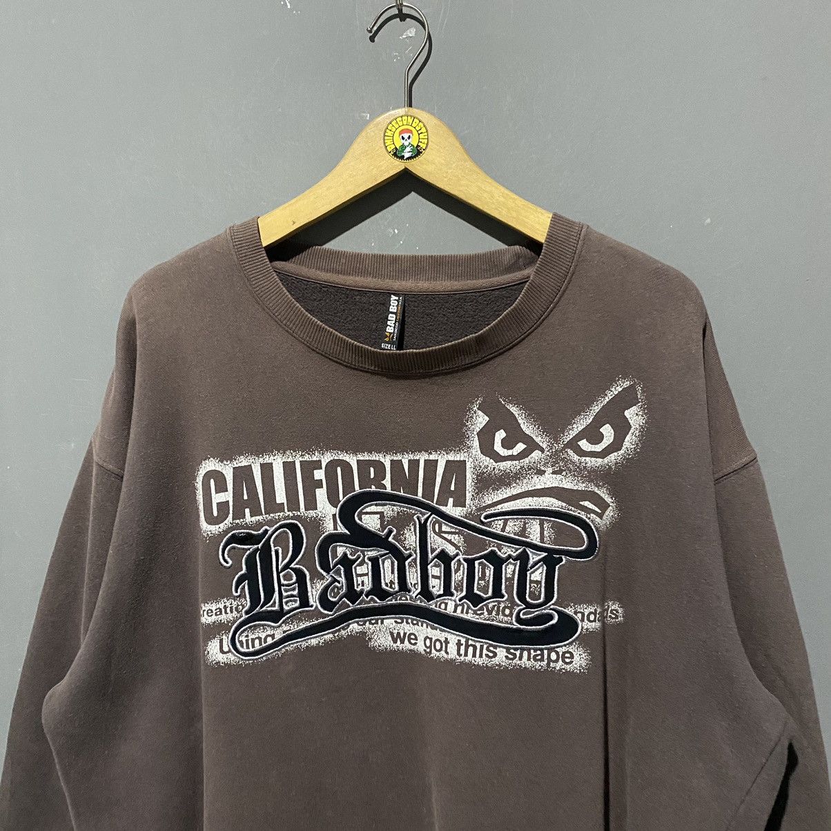 Vintage 2000s Y2K Badboy sweatershirt dark brown sunfaded Size US XL / EU 56 / 4 - 2 Thumbnail