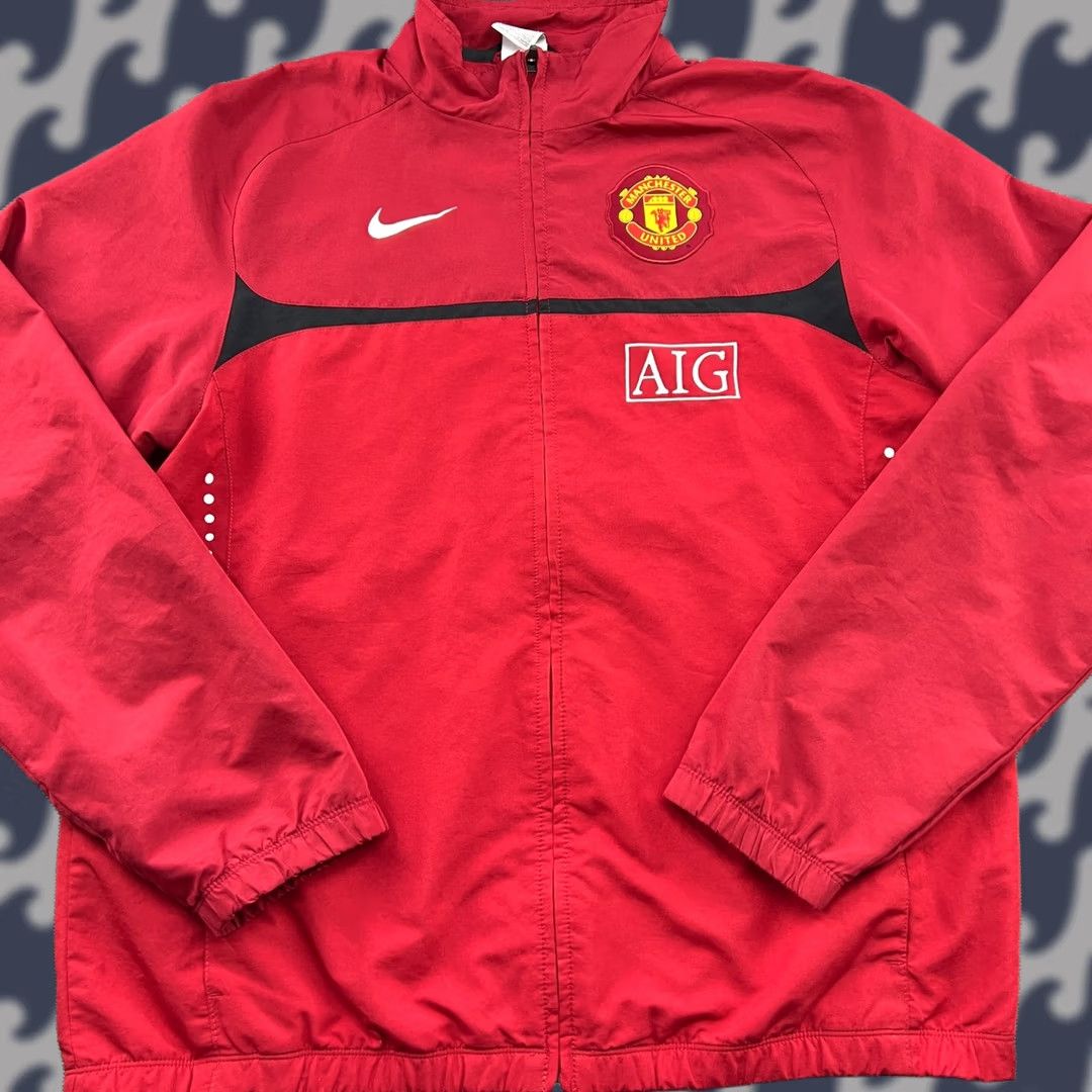 Nike Nike Manchester United Football Track Jacket Large Red Full Zip Drill Mens L Size US L / EU 52-54 / 3 - 1 Thumbnail
