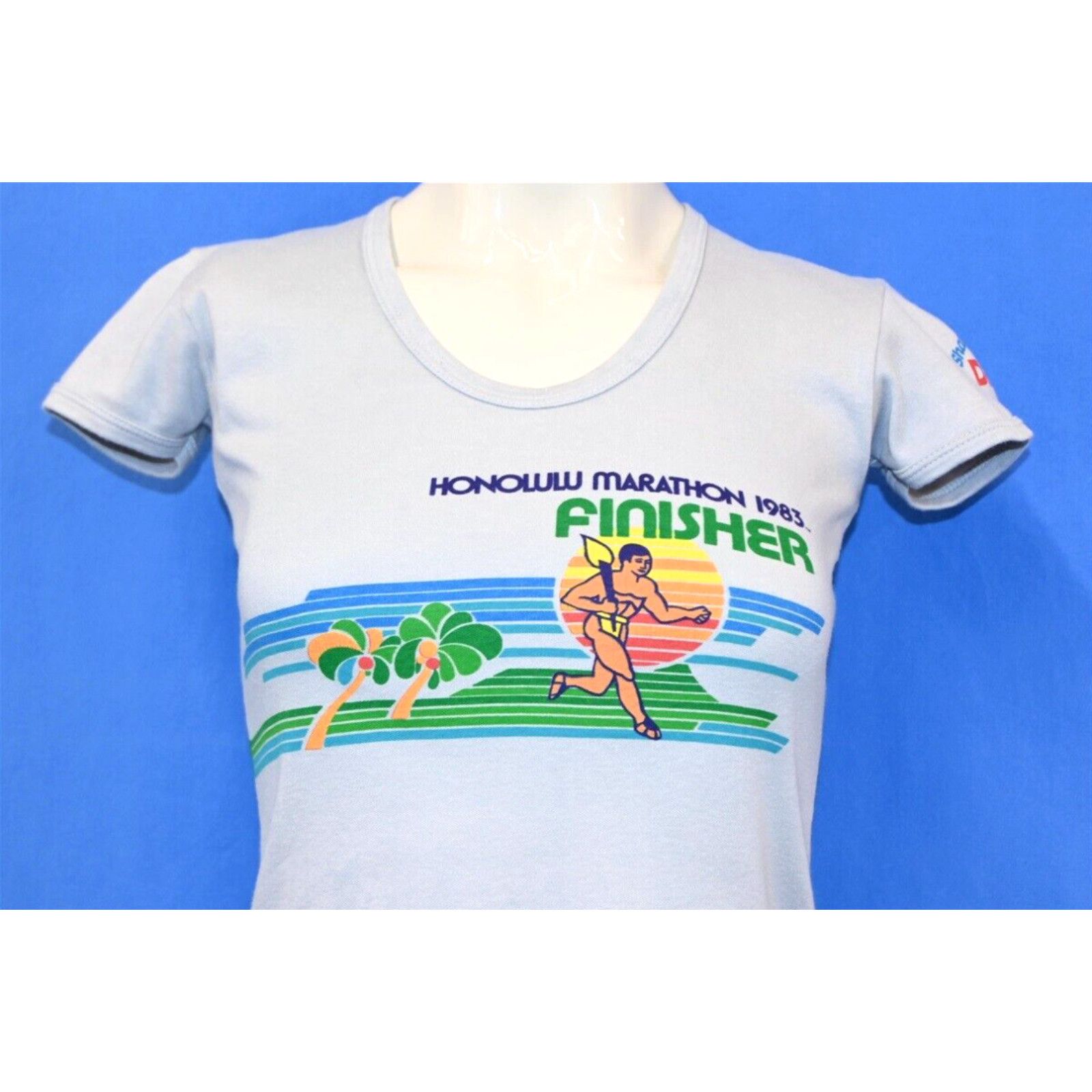 image of Crazy Shirts Vintage 80's Honolulu Marathon Finisher Race 1983 Dole Logo Women's T-Shirt Xs in Whit