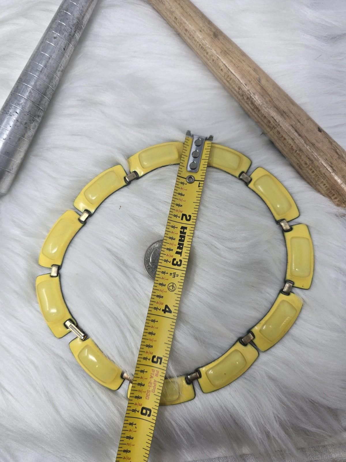 Other Vintage Kay Denning Yellow Enamel Panel Choker Signed Size ONE SIZE - 4 Thumbnail