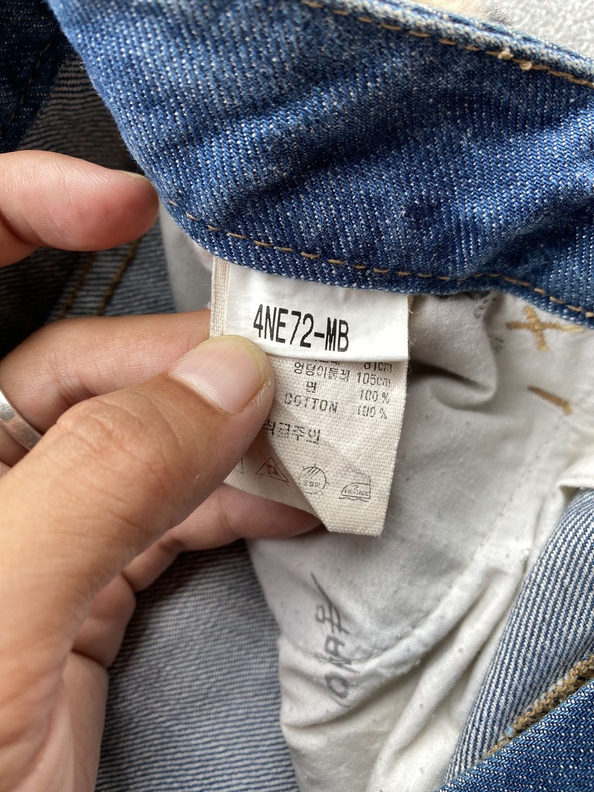 If Six Was Nine × Japanese Brand × Le Grande Bleu (L.G.B.) 2000s Jambange Distressed Flared Pant Size US 34 / EU 50 - 6 Thumbnail