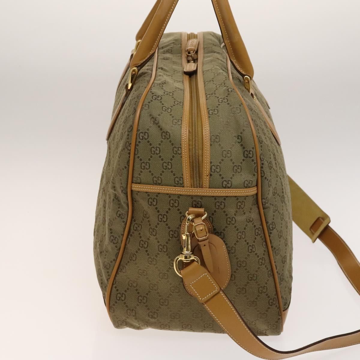 Gucci GUCCI GG Canvas Boston Bag Gold Beige Size ONE SIZE - 5 Thumbnail