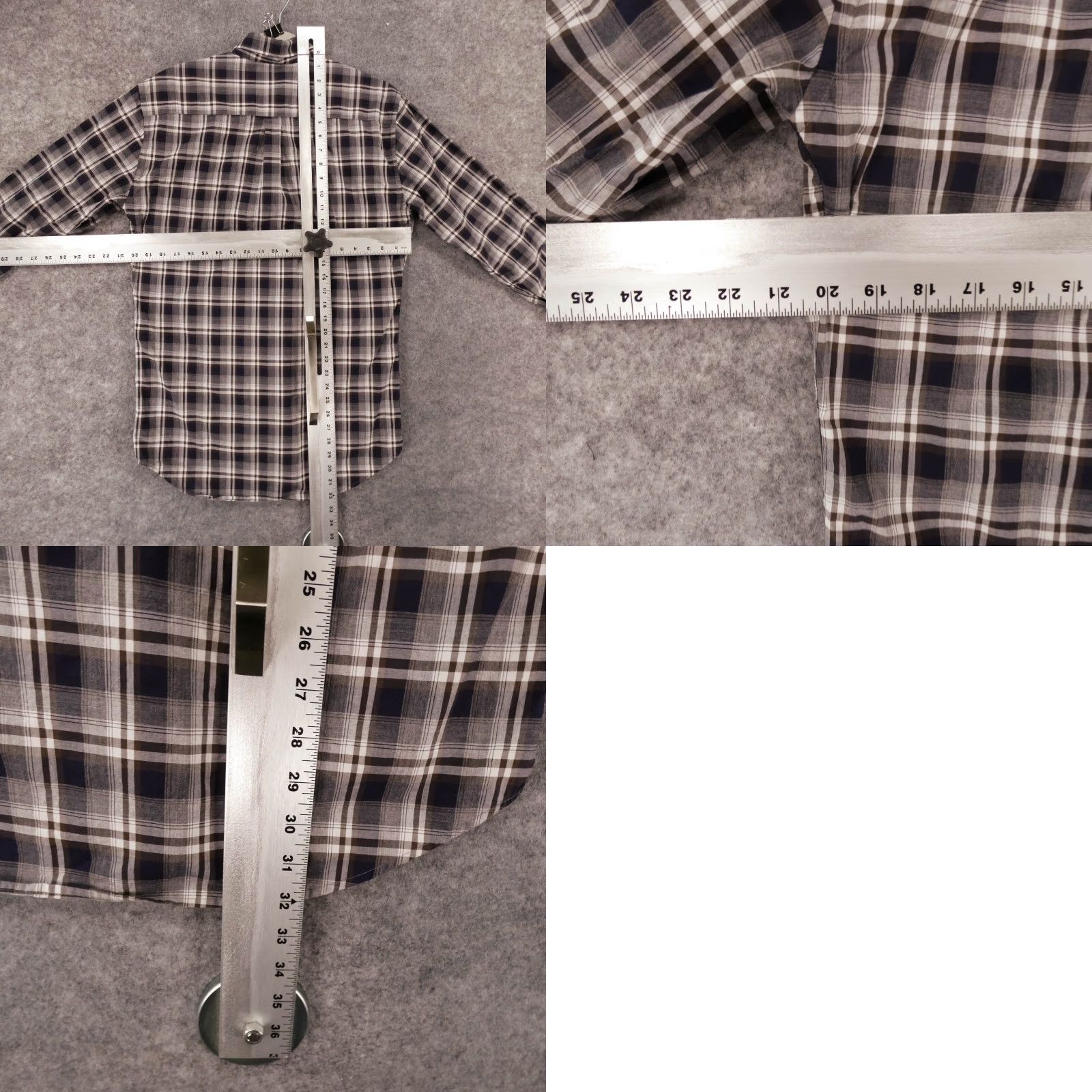 Peter Millar Peter Millar Shirt Mens Medium Long Sleeve Button-Up Brown Blue Plaid Size US M / EU 48-50 / 2 - 8 Thumbnail