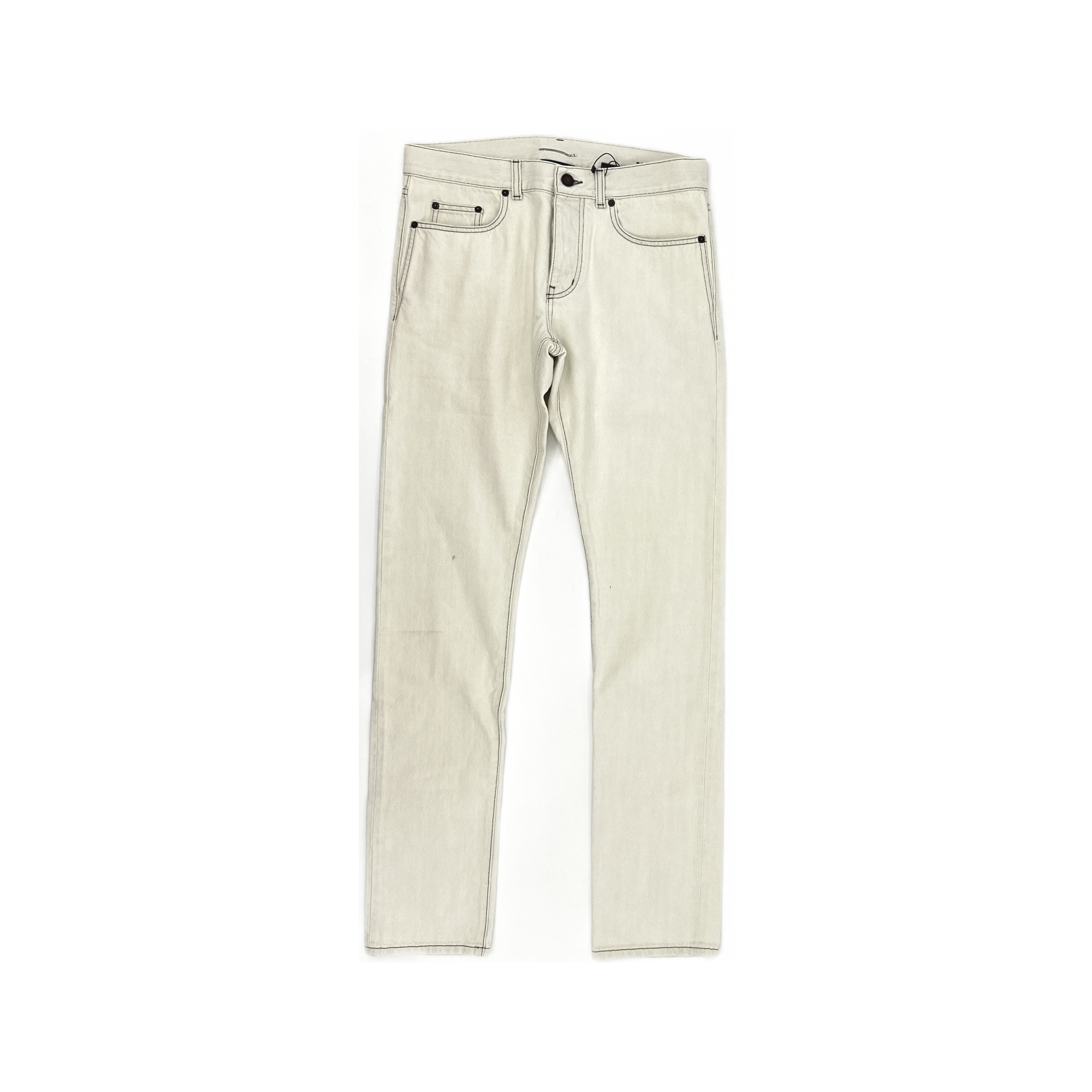 Saint Laurent Paris Saint Laurent Off-White Jeans Size 30 Size US 30 / EU 46 - 1 Thumbnail