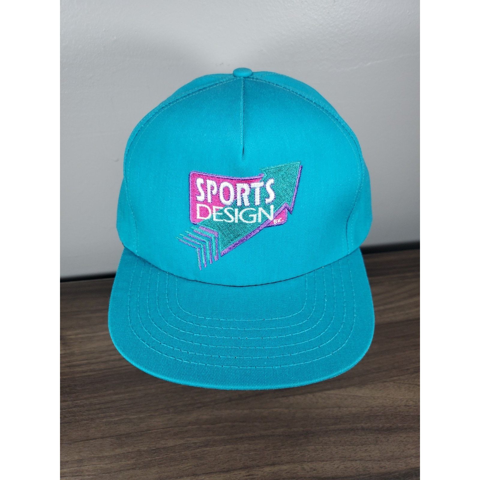NASCAR × Vintage Sports Design Hat Snapback Cap Teal Pink Cotton Candy Racing Size ONE SIZE - 4 Thumbnail