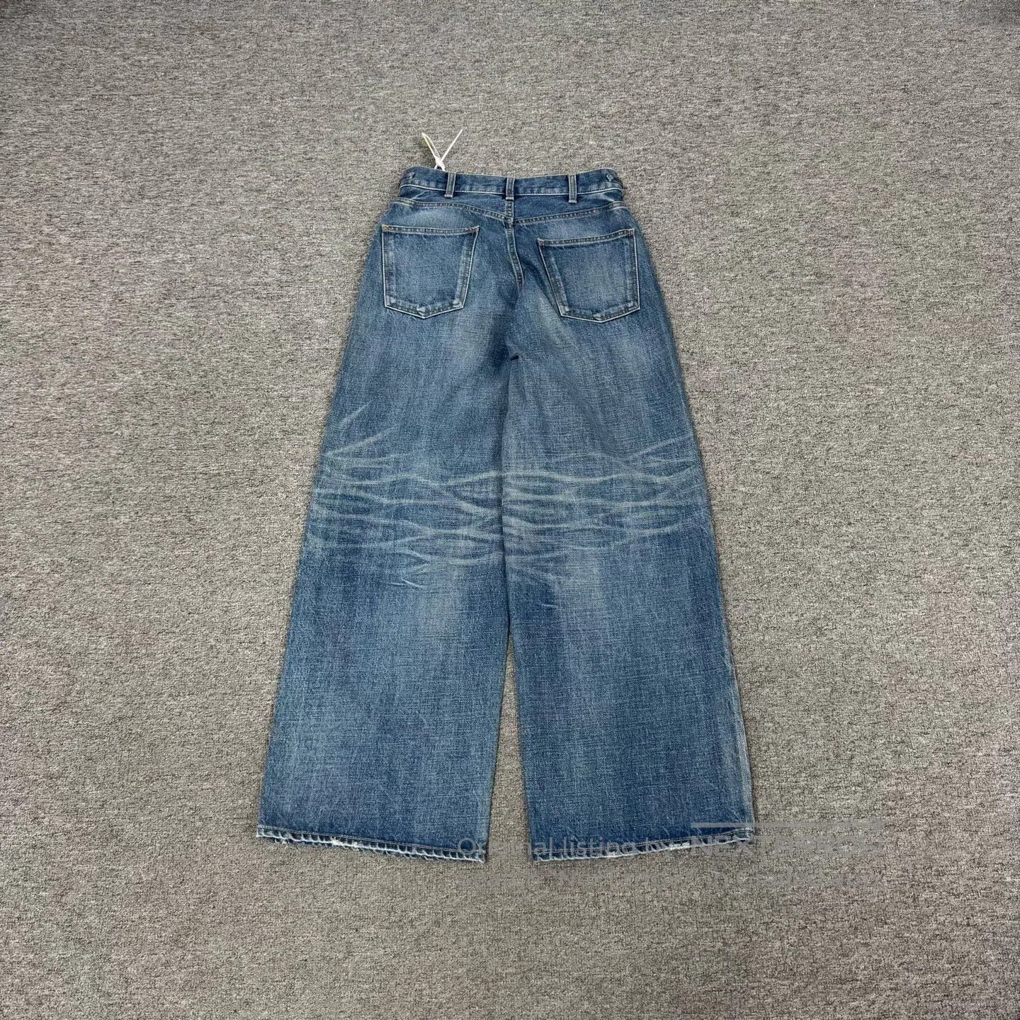 Celine CELINE Love-themed metal chain; washable wide-leg jeans| Size 29" - 2 Thumbnail