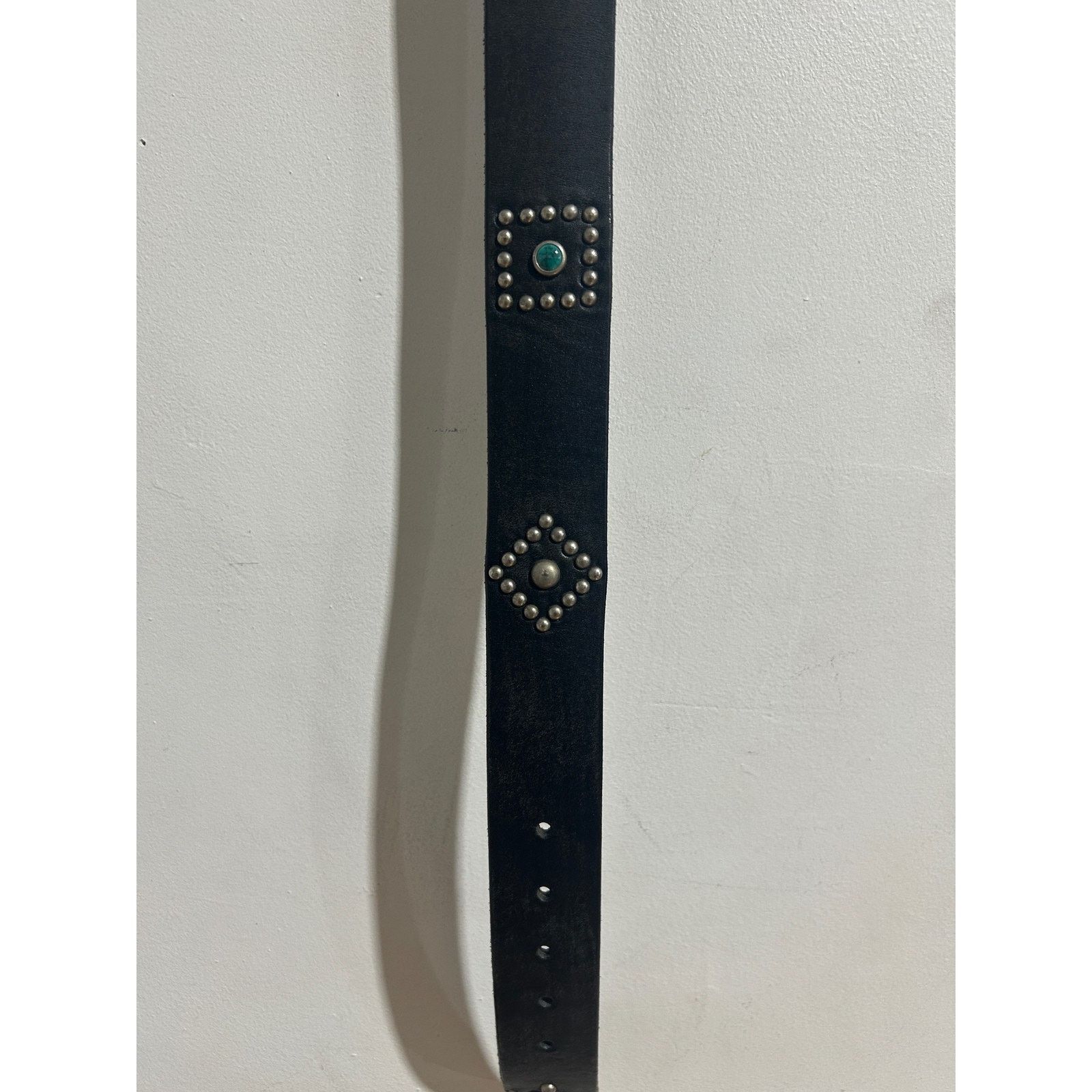 Cherry LA CHERRY LA LEATHER STUDDED SANTA FE BELT SIZE 38 PREOWNED Size 38 - 4 Thumbnail