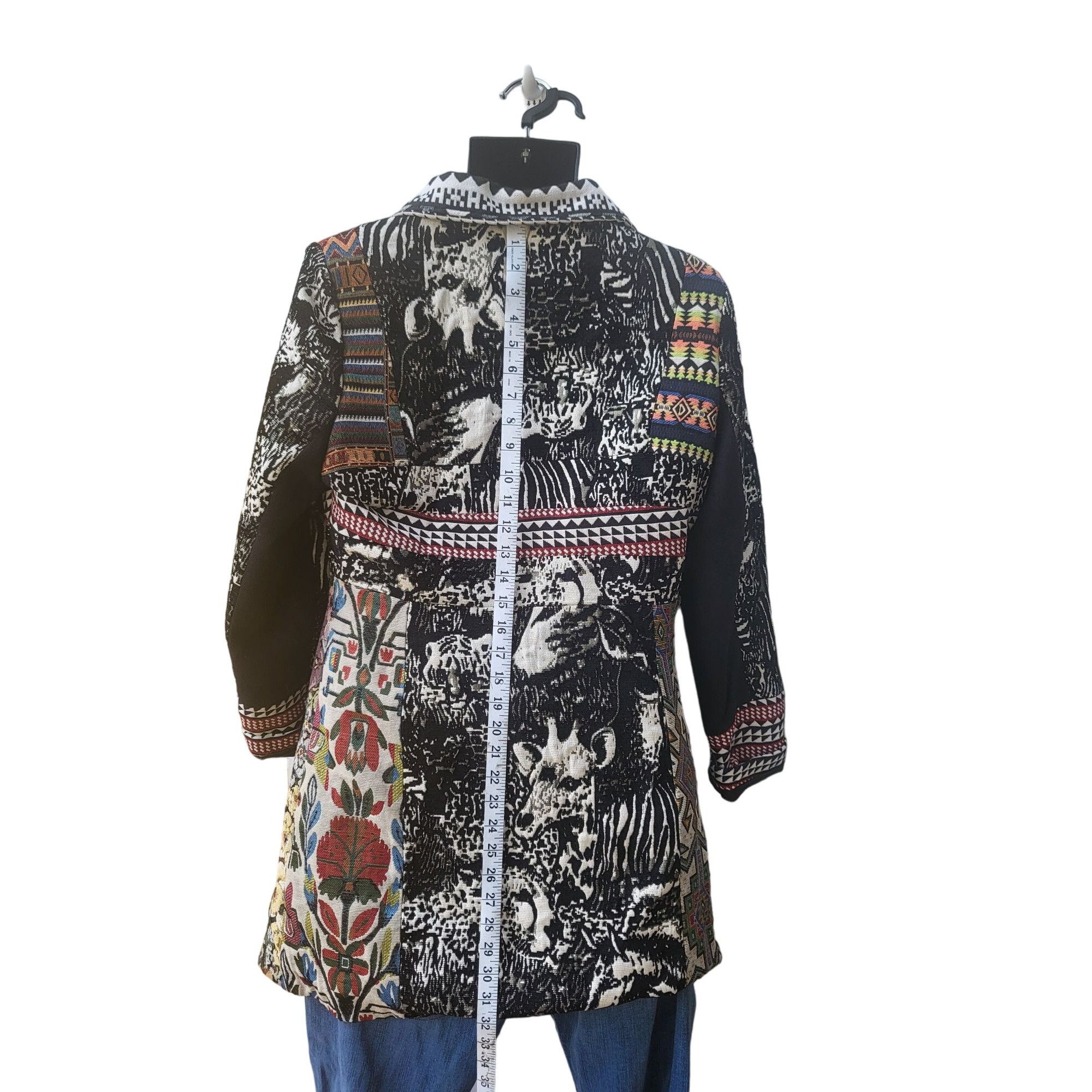 Other Dor Dor Couture Peacoat Sz M Southwestern Art Patchwork Cott Size M / US 6-8 / IT 42-44 - 4 Thumbnail