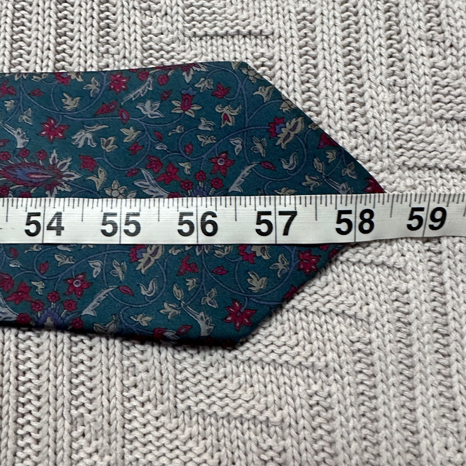 Oleg Cassini Vintage Oleg Cassini hunter green tapestry print men's tie Size ONE SIZE - 4 Thumbnail