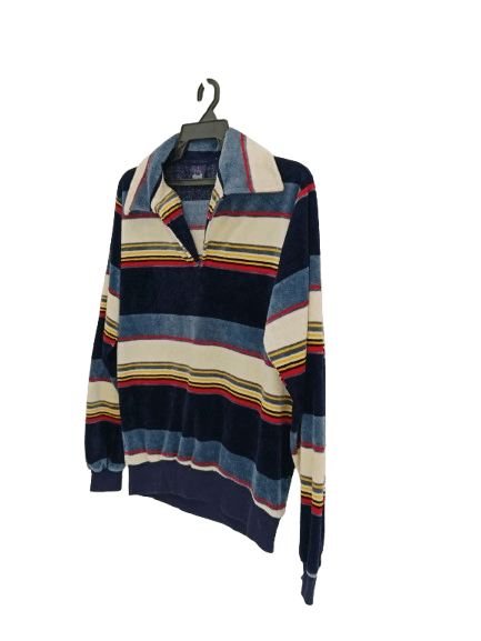 Esprit Vintage 80s Esprit Sweatshirt Jumper Stripes Design Size US M / EU 48-50 / 2 - 5 Thumbnail