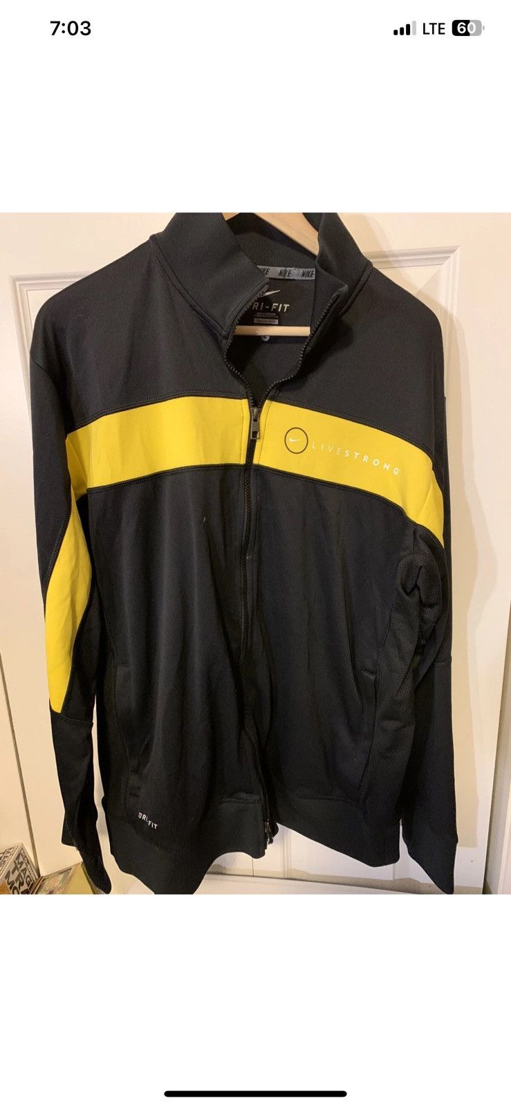 Nike Nike mens sz L livestrong jacket windbreaker dri fit black Size US L / EU 52-54 / 3 - 7 Thumbnail