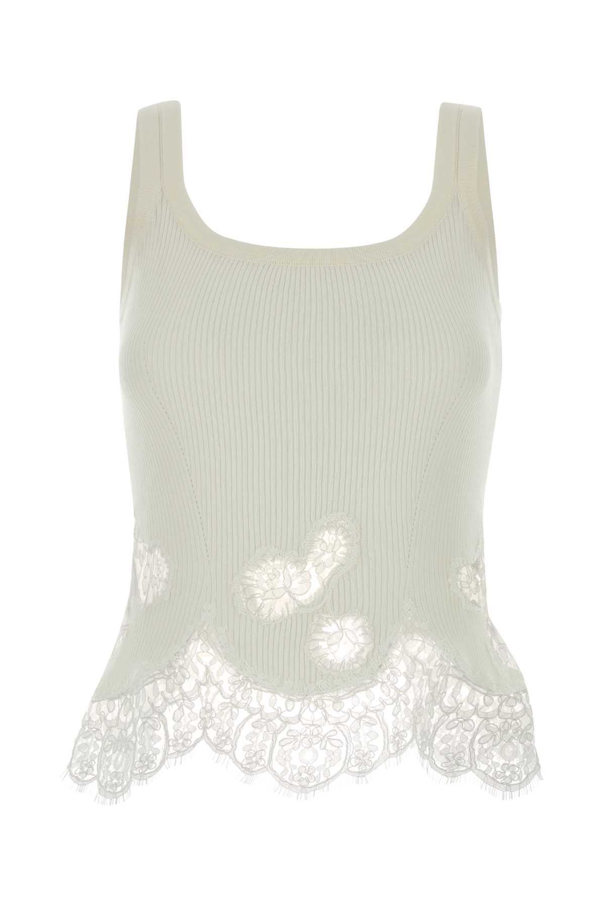 White Cotton Tank Top